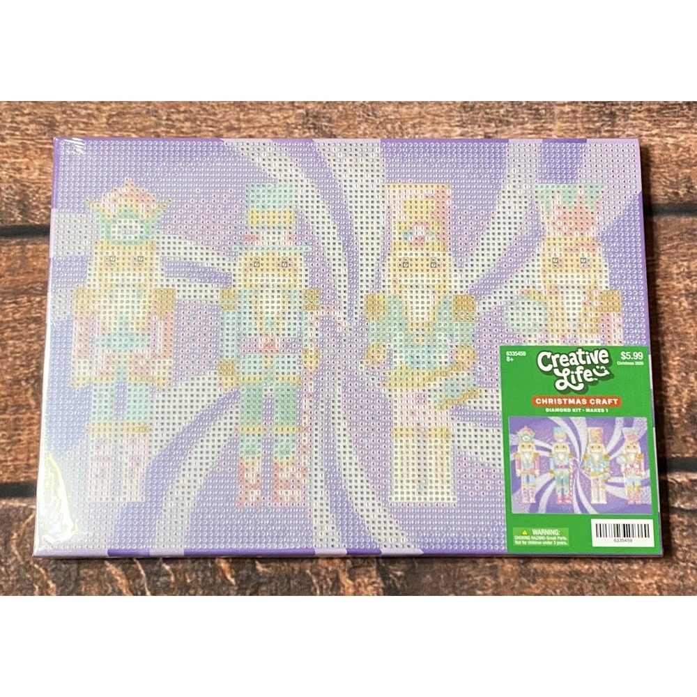 Pastel Nutcrackers Canvas Christmas Diamond Painting Kit Hobby Lobby - Picture 4 of 6